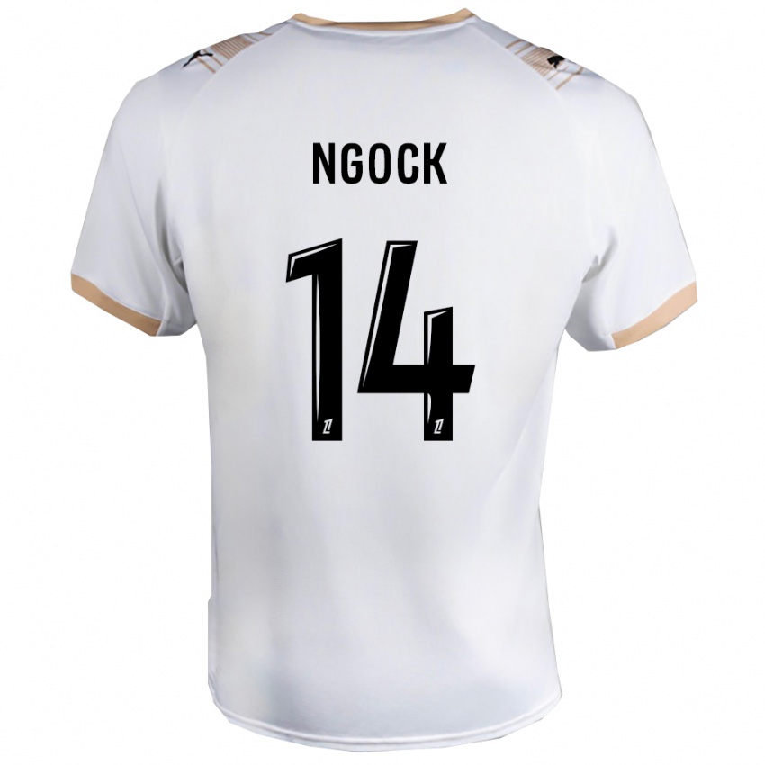 גברים מוניק נגוק #14 לבן שחור הרחק ג'רזי 2025/26 חולצה קצרה