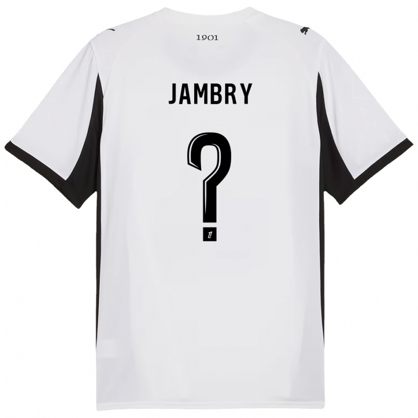 גברים Melvin Jambry #0 לבן שחור הרחק ג'רזי 2025/26 חולצה קצרה