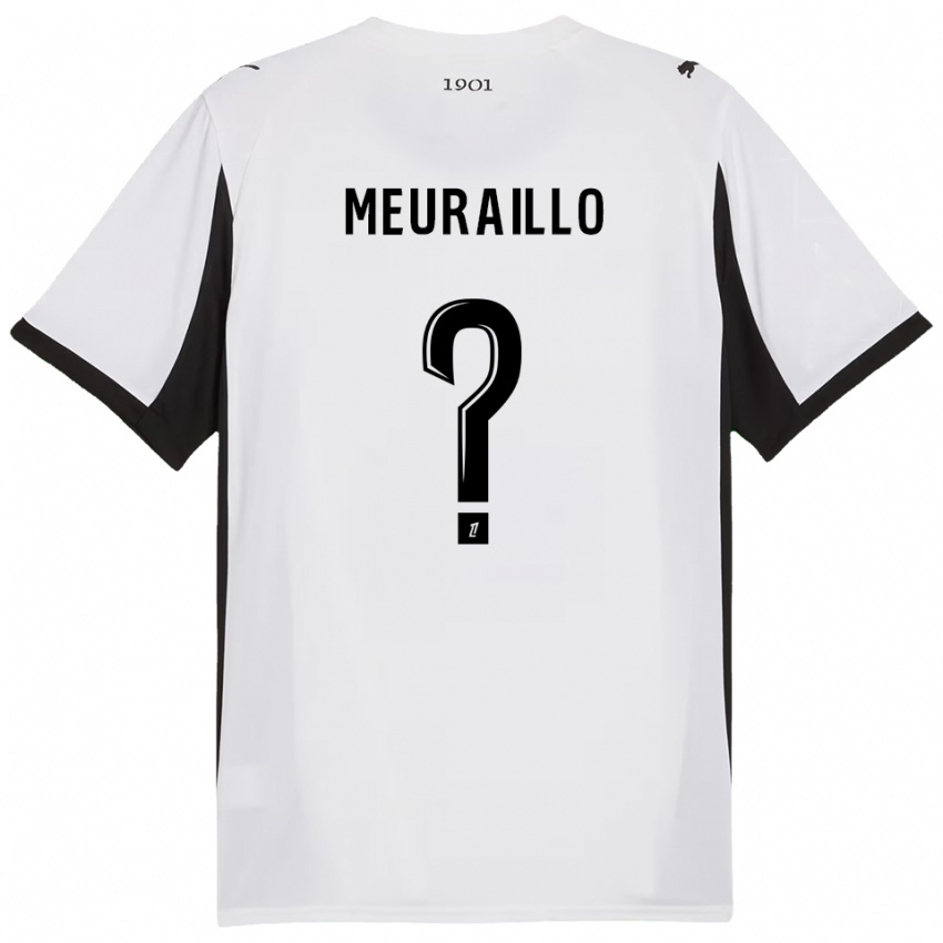 גברים Thâo Mouapa Mwa Meuraillo #0 לבן שחור הרחק ג'רזי 2025/26 חולצה קצרה