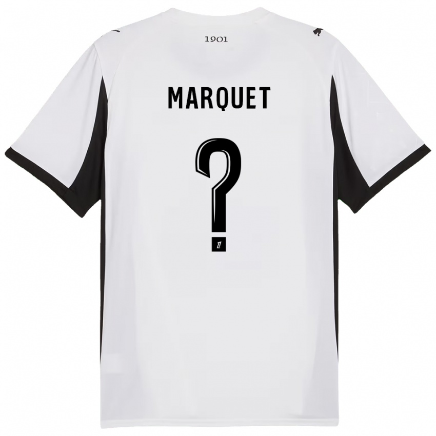 גברים Pacôme Marquet #0 לבן שחור הרחק ג'רזי 2025/26 חולצה קצרה