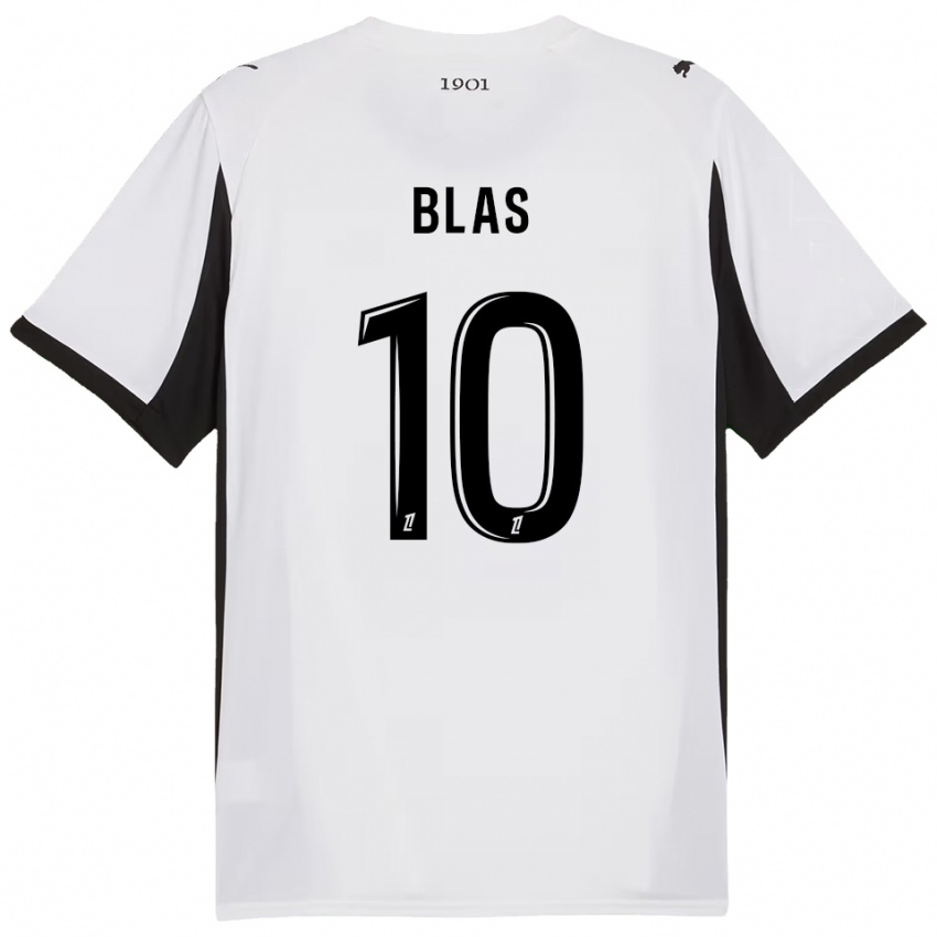 גברים לודביק בלאס #10 לבן שחור הרחק ג'רזי 2025/26 חולצה קצרה