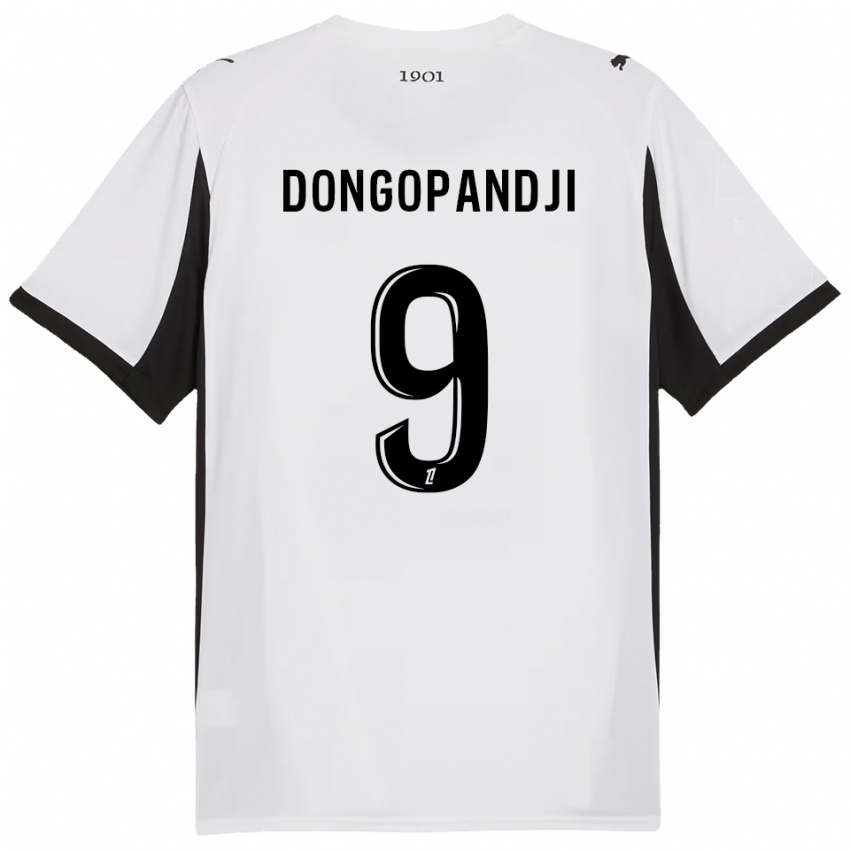גברים Kelvin Dongopandji #9 לבן שחור הרחק ג'רזי 2025/26 חולצה קצרה