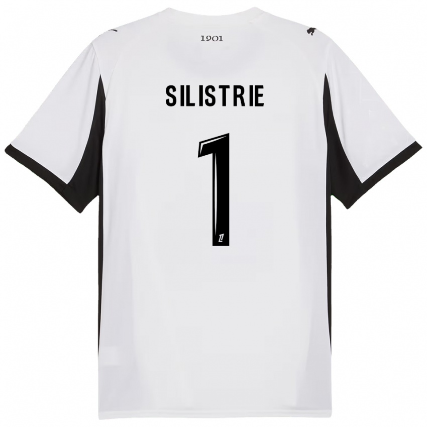 גברים מתייס סיליסטי #1 לבן שחור הרחק ג'רזי 2025/26 חולצה קצרה