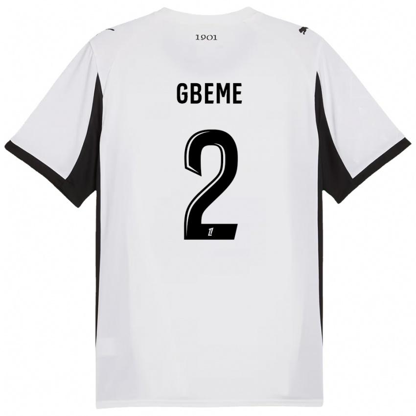 גברים Mervin Gbeme #2 לבן שחור הרחק ג'רזי 2025/26 חולצה קצרה