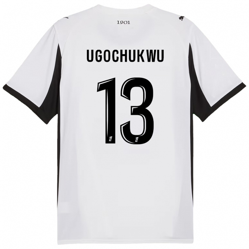 גברים צ׳יבויקה אוגוצ׳וקוו #13 לבן שחור הרחק ג'רזי 2025/26 חולצה קצרה