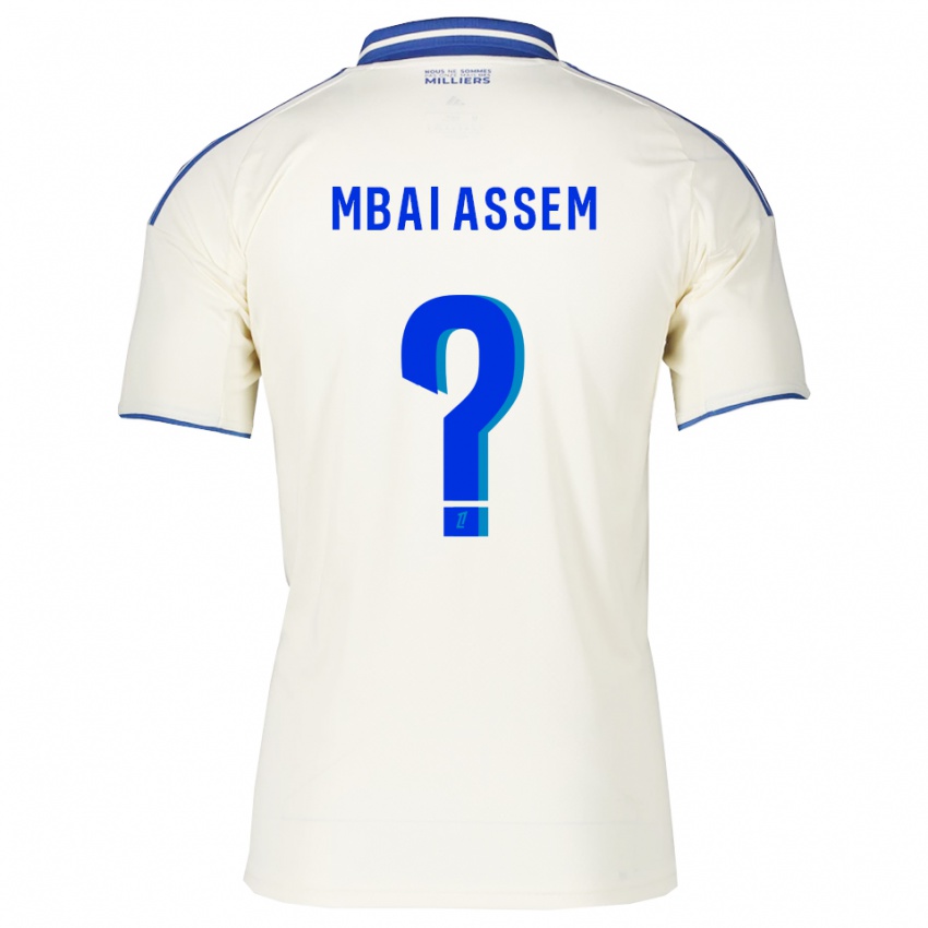 גברים כריס מבאי-אסם #0 שמפניה כחול הרחק ג'רזי 2025/26 חולצה קצרה