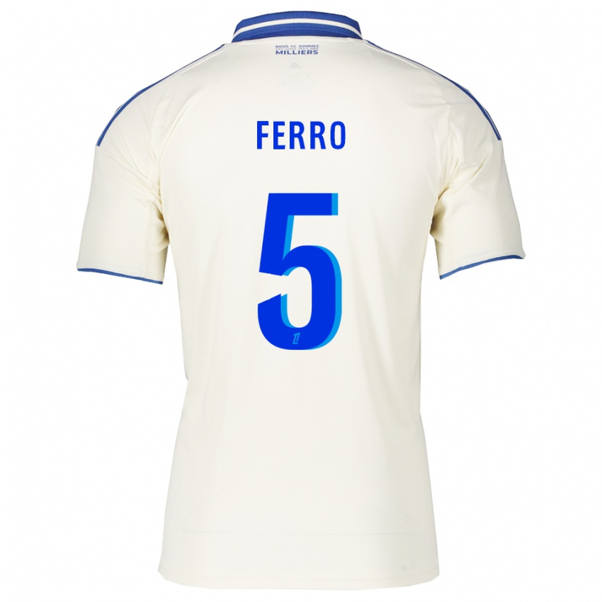 גברים נולן מרטין פרו #5 שמפניה כחול הרחק ג'רזי 2025/26 חולצה קצרה