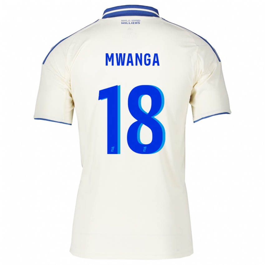 גברים ג׳וניור מואנגה #18 שמפניה כחול הרחק ג'רזי 2025/26 חולצה קצרה