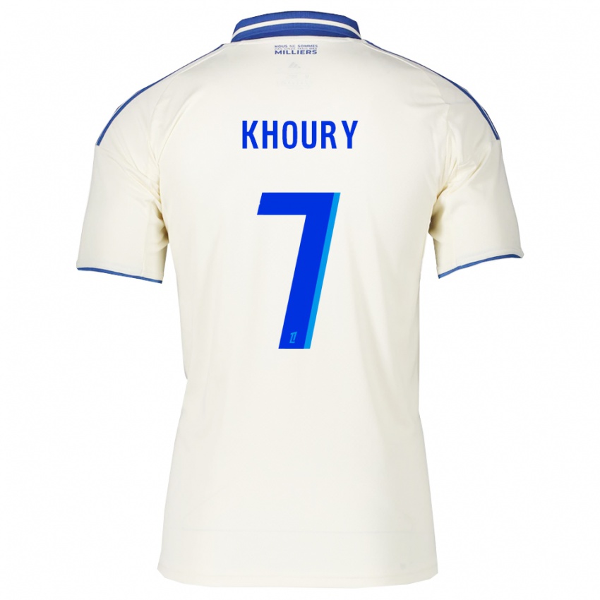 גברים פילר ח׳ורי #7 שמפניה כחול הרחק ג'רזי 2025/26 חולצה קצרה