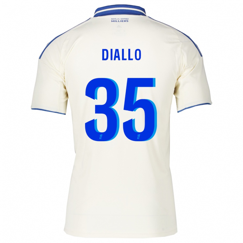 גברים טידיאן אמאדו דיאלו #35 שמפניה כחול הרחק ג'רזי 2025/26 חולצה קצרה