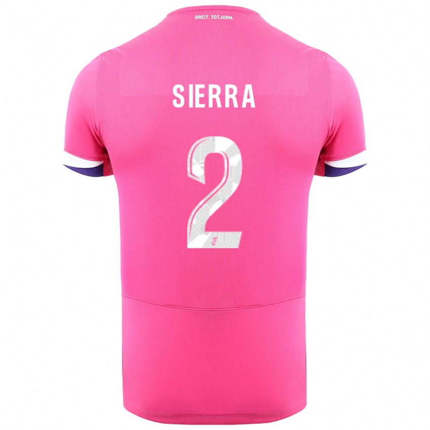 גברים Pauline Sierra #2 ורוד לבן הרחק ג'רזי 2025/26 חולצה קצרה