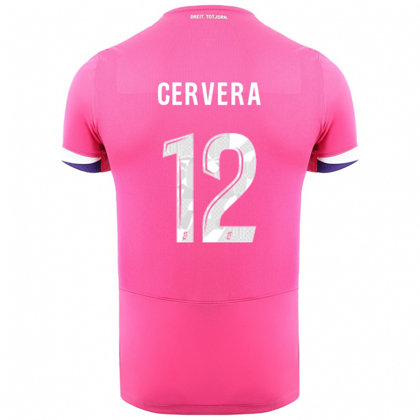 גברים לוריאן סרוורה #12 ורוד לבן הרחק ג'רזי 2025/26 חולצה קצרה