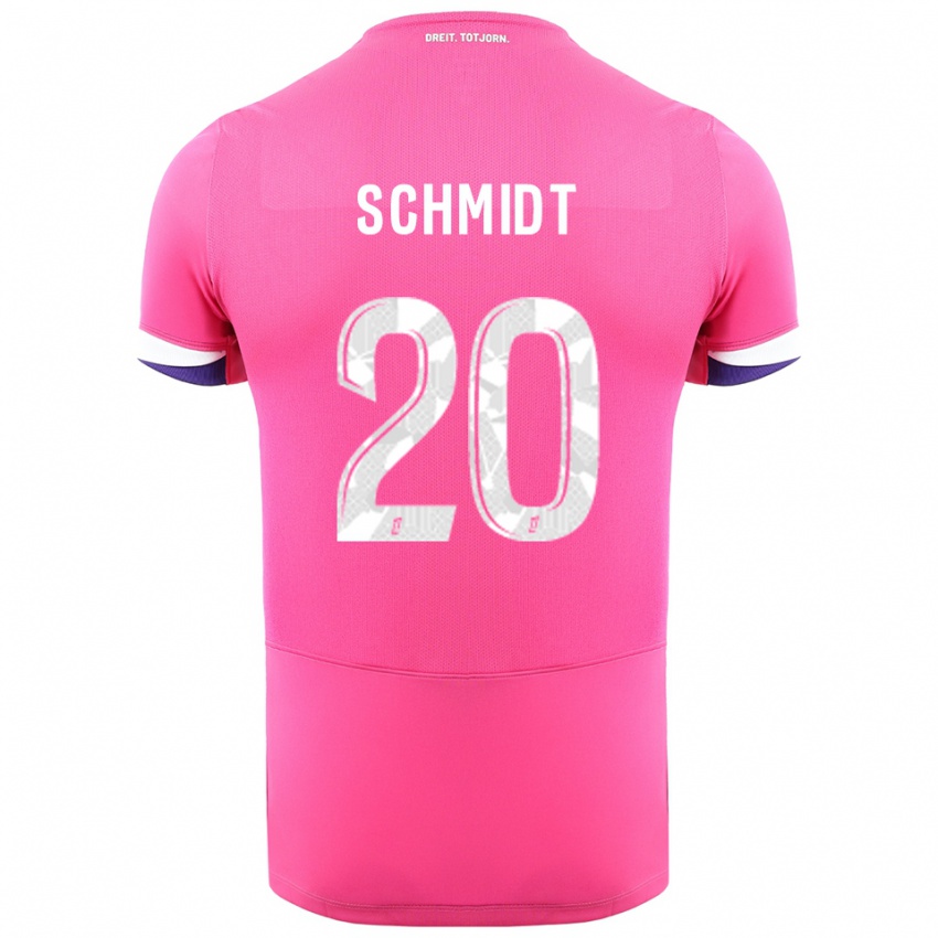 גברים ניקלאס שמידט #20 ורוד לבן הרחק ג'רזי 2025/26 חולצה קצרה