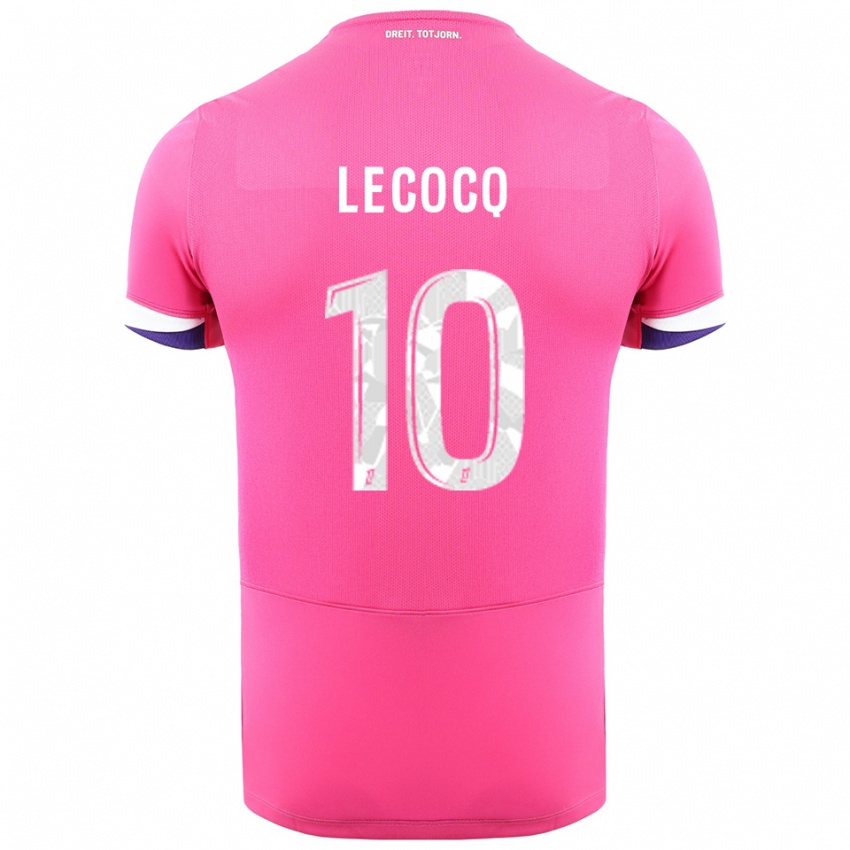 גברים Anaëlle Lecocq #10 ורוד לבן הרחק ג'רזי 2025/26 חולצה קצרה