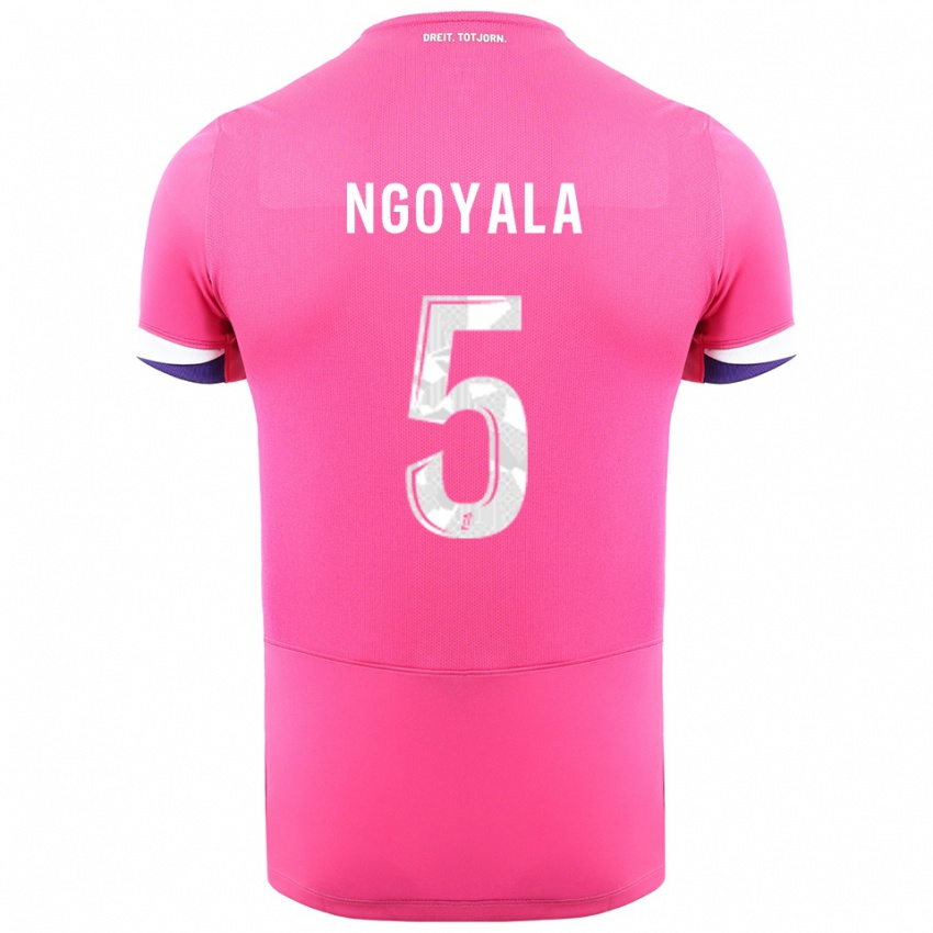 גברים פרדריק אפואל נגויאלה #5 ורוד לבן הרחק ג'רזי 2025/26 חולצה קצרה