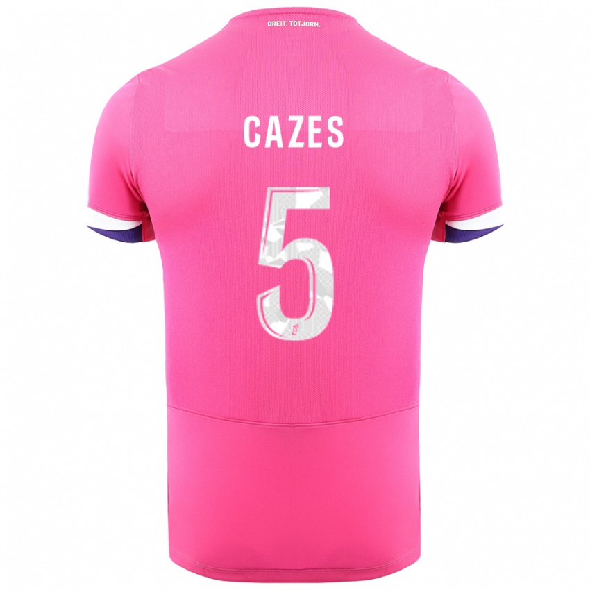 גברים מנון קאזס #5 ורוד לבן הרחק ג'רזי 2025/26 חולצה קצרה