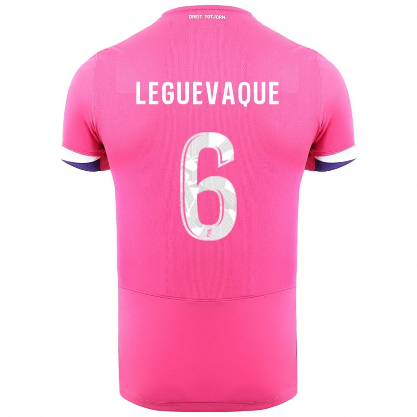 גברים לאורי לגוואקה #6 ורוד לבן הרחק ג'רזי 2025/26 חולצה קצרה