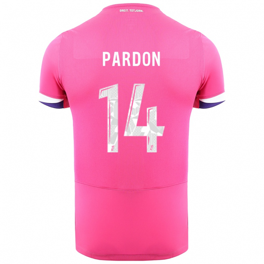 גברים פאוליני פרדון #14 ורוד לבן הרחק ג'רזי 2025/26 חולצה קצרה