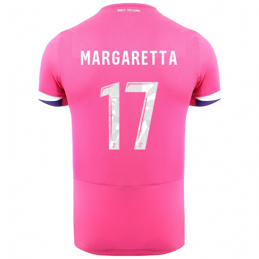 גברים ג'סיקה מרגרטה #17 ורוד לבן הרחק ג'רזי 2025/26 חולצה קצרה