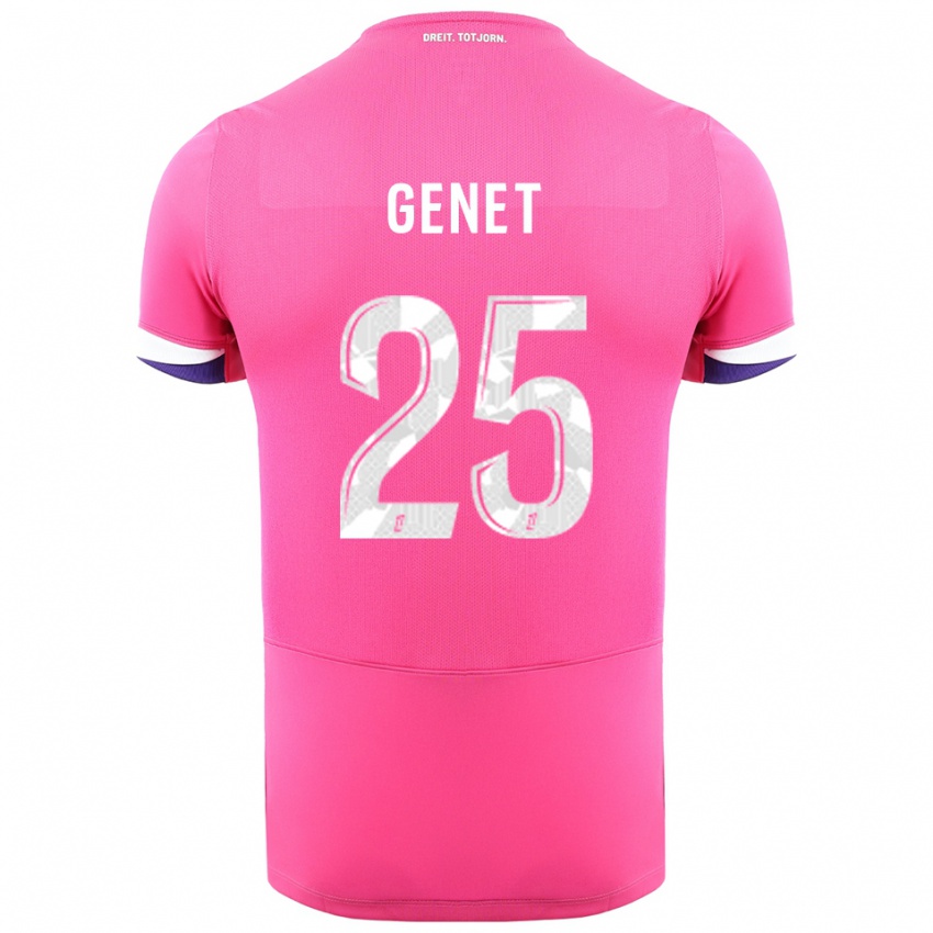 גברים Marine Genet #25 ורוד לבן הרחק ג'רזי 2025/26 חולצה קצרה