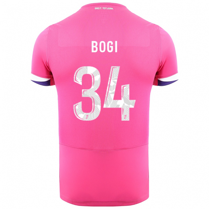 גברים פיונה בוגי #34 ורוד לבן הרחק ג'רזי 2025/26 חולצה קצרה