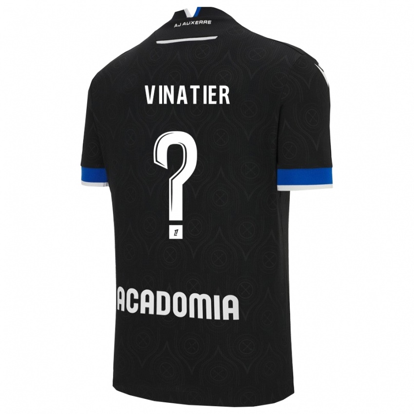 גברים Amandine Vinatier #0 שחור לבן הרחק ג'רזי 2025/26 חולצה קצרה