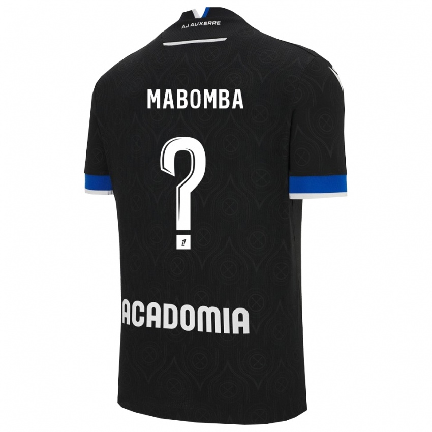 גברים Gloria Mabomba #0 שחור לבן הרחק ג'רזי 2025/26 חולצה קצרה