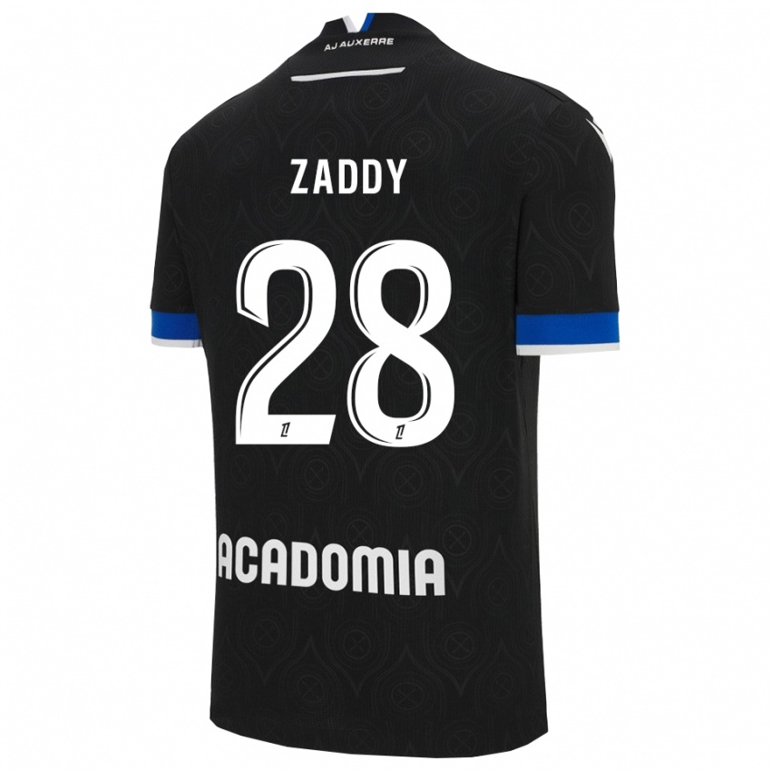 גברים Yvan Zaddy #28 שחור לבן הרחק ג'רזי 2025/26 חולצה קצרה
