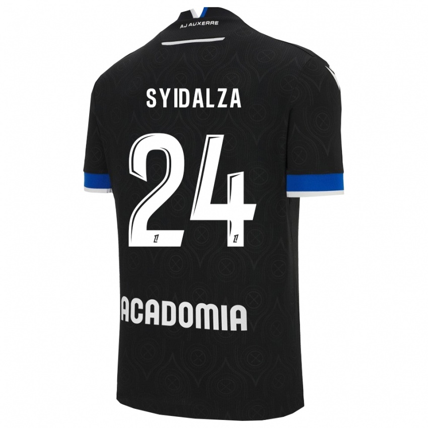 גברים Denelzo Syidalza #24 שחור לבן הרחק ג'רזי 2025/26 חולצה קצרה