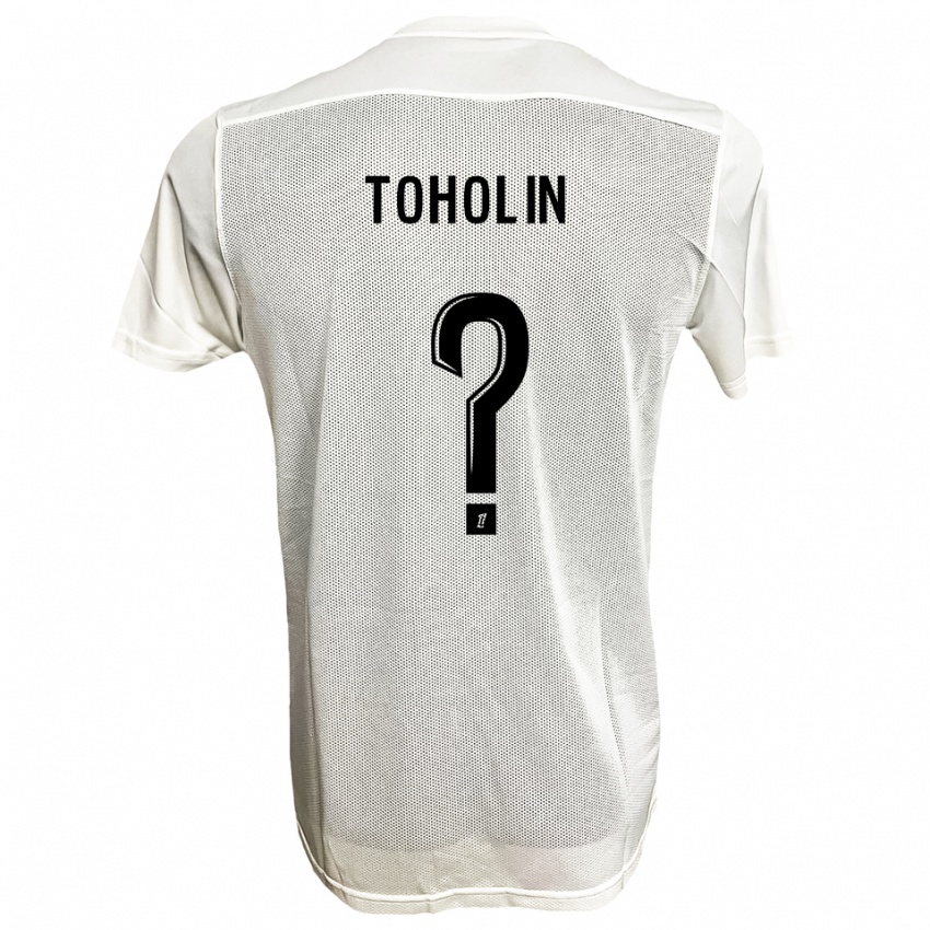 גברים Haris Toholin #0 שחור לבן הרחק ג'רזי 2025/26 חולצה קצרה