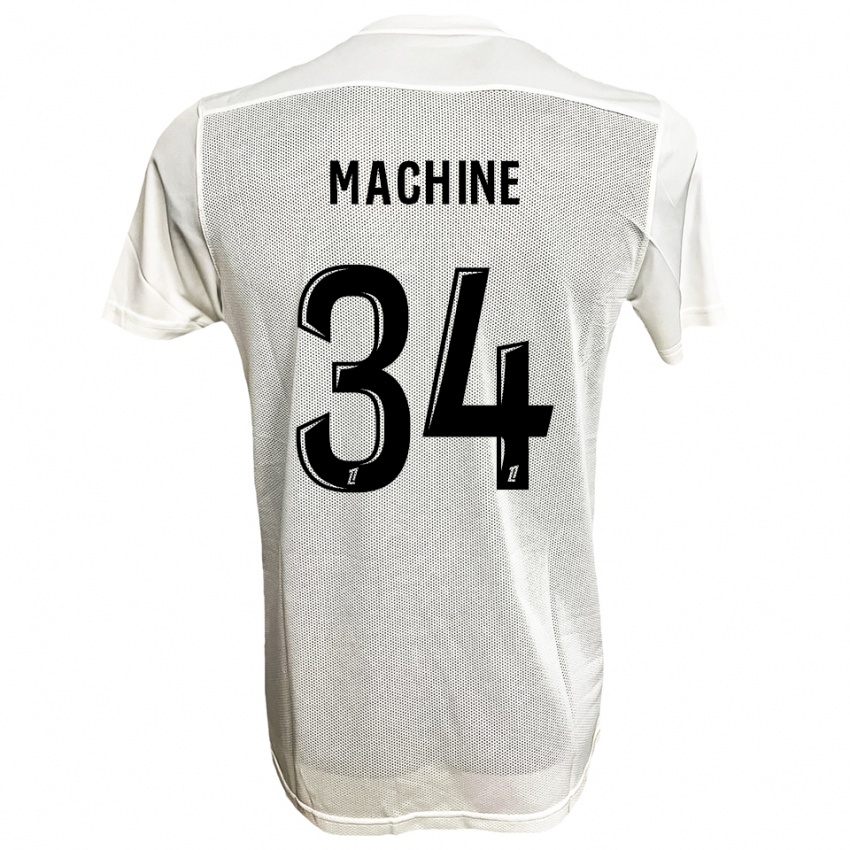 גברים Lanroy Machine #34 שחור לבן הרחק ג'רזי 2025/26 חולצה קצרה