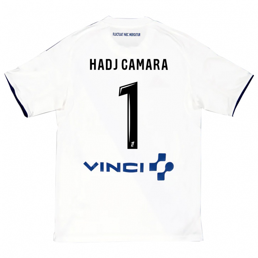 גברים El Hadj Camara #1 לבן כחול הרחק ג'רזי 2025/26 חולצה קצרה