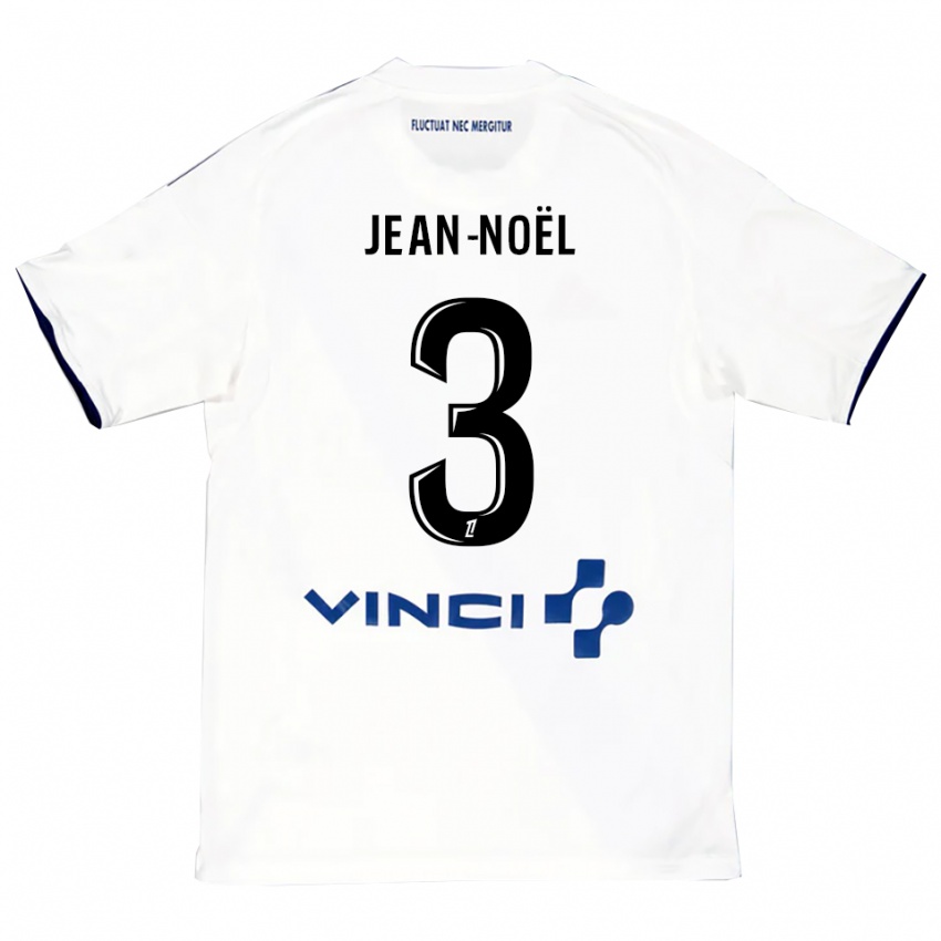 גברים Jahly Jean-Noël #3 לבן כחול הרחק ג'רזי 2025/26 חולצה קצרה