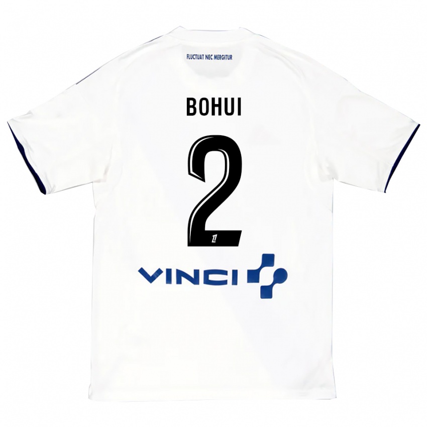 גברים Isaiah Bohui #2 לבן כחול הרחק ג'רזי 2025/26 חולצה קצרה