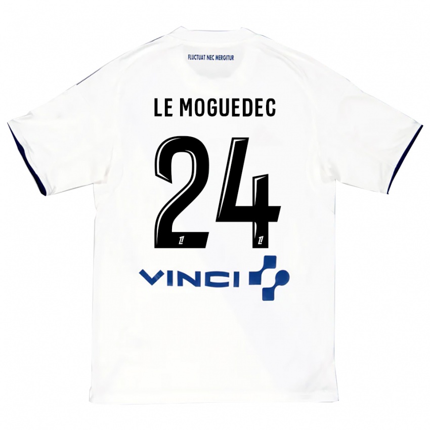 גברים Anaële Le Moguedec #24 לבן כחול הרחק ג'רזי 2025/26 חולצה קצרה