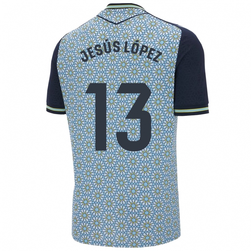 גברים Jesús López #13 כחול נייבי הרחק ג'רזי 2025/26 חולצה קצרה