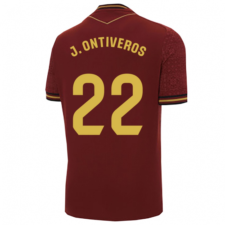 גברים חביאר אונטיברוס #22 בורדו זהב הרחק ג'רזי 2025/26 חולצה קצרה