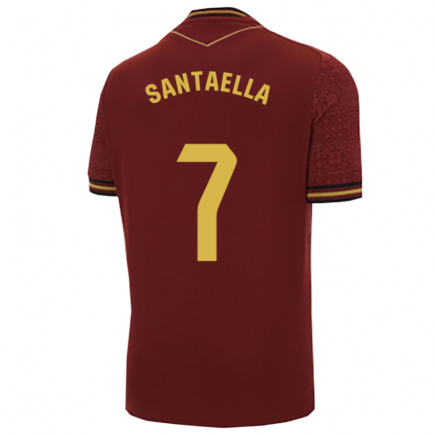 גברים נטליה סנטאלה פיקון #7 בורדו זהב הרחק ג'רזי 2025/26 חולצה קצרה