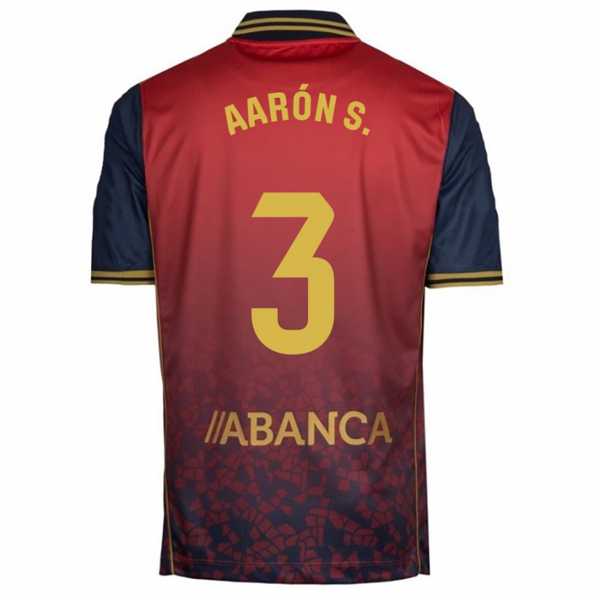 גברים Aarón Sánchez #3 אדום נייבי הרחק ג'רזי 2025/26 חולצה קצרה