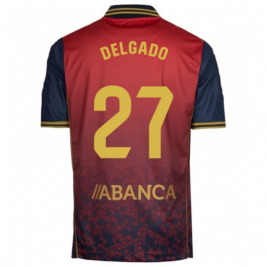 גברים Álex Delgado #27 אדום נייבי הרחק ג'רזי 2025/26 חולצה קצרה