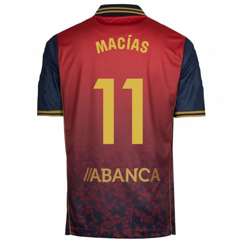 גברים Luisao Macías #11 אדום נייבי הרחק ג'רזי 2025/26 חולצה קצרה