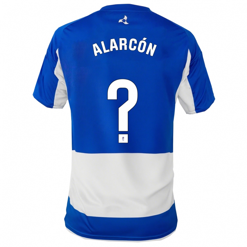 גברים Pedro Alarcón #0 כחול לבן הרחק ג'רזי 2025/26 חולצה קצרה