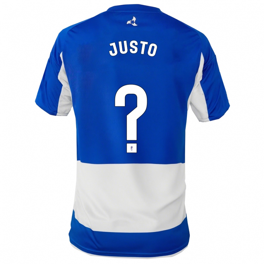 גברים Álvaro Justo #0 כחול לבן הרחק ג'רזי 2025/26 חולצה קצרה