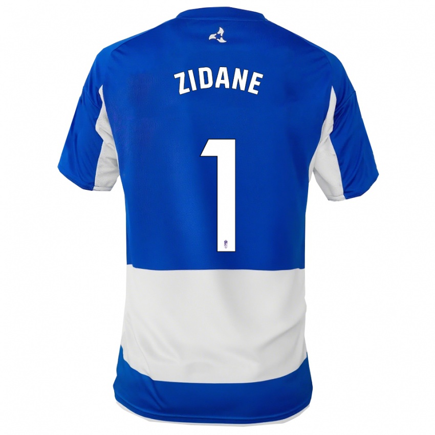 גברים לוקה זידאן #1 כחול לבן הרחק ג'רזי 2025/26 חולצה קצרה