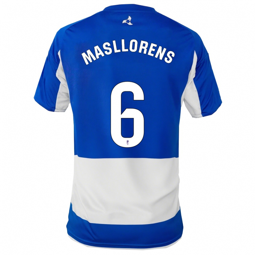 גברים José Masllorens #6 כחול לבן הרחק ג'רזי 2025/26 חולצה קצרה