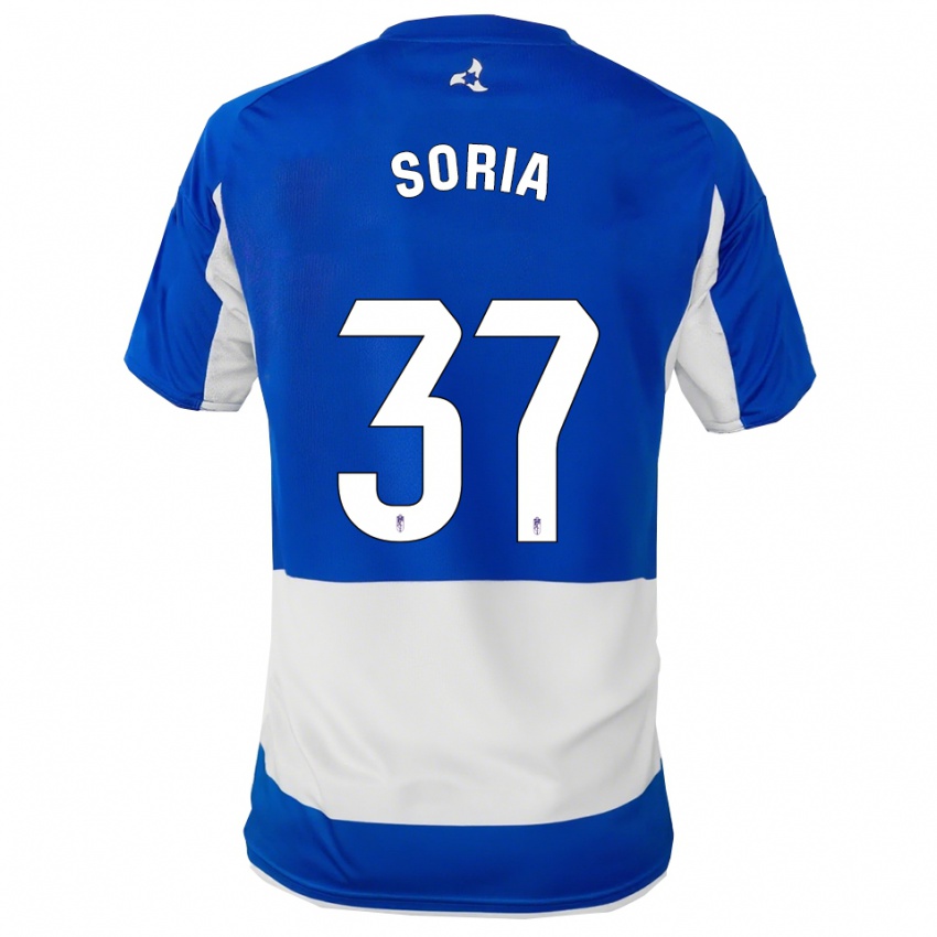 גברים Carlos Soria #37 כחול לבן הרחק ג'רזי 2025/26 חולצה קצרה