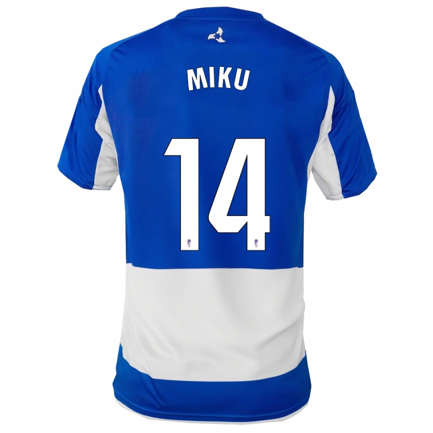 גברים Miku Ito #14 כחול לבן הרחק ג'רזי 2025/26 חולצה קצרה