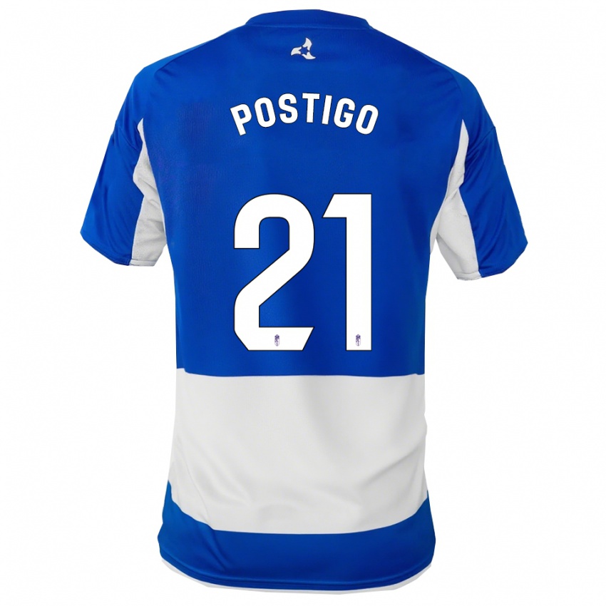 גברים סרחיו פוסטיגו #21 כחול לבן הרחק ג'רזי 2025/26 חולצה קצרה