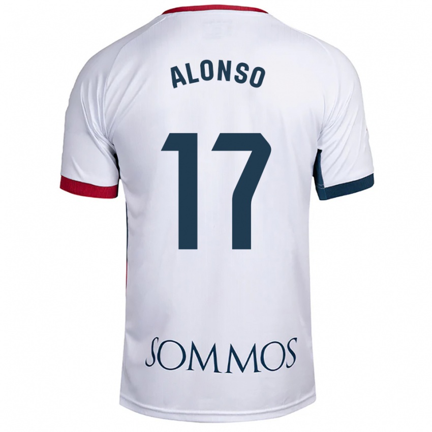 גברים Julio Alonso #17 לבן אדום הרחק ג'רזי 2025/26 חולצה קצרה