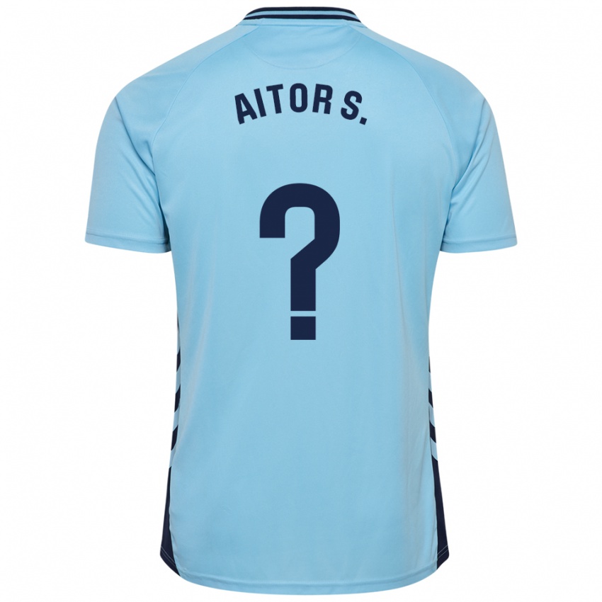 גברים Aitor Sánchez #0 תכלת הרחק ג'רזי 2025/26 חולצה קצרה